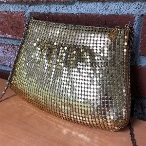 Bags by Marlo Gold Metal Mesh Evening Purse